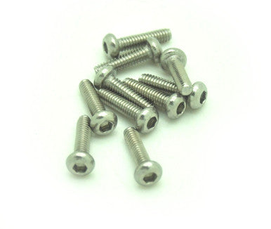 M2x8mm Hex Socket Round Head 304 Stainless steel Screw 10pcs