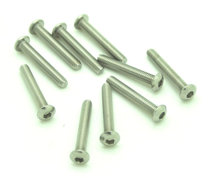 M3x20mm Hex Socket Round Head 304 Stainless steel Screw 10pcs