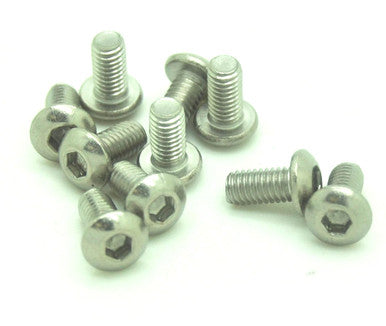 M3x6mm Hex Socket Round Head 304 Stainless steel Screw 10pcs
