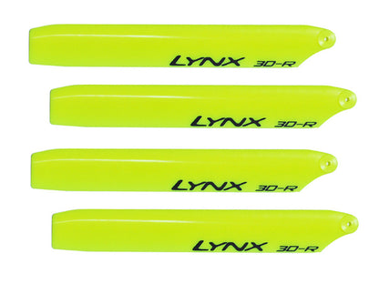 LXT1254-3D - Plastic Main Blade 125 mm - Stretch - T-Rex150 - Pro Edition - Yellow - 2 Set