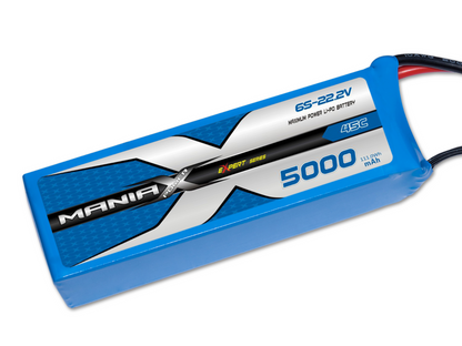 ManiaX 6S 5000mAh 45C 22.2V Lipo Battery