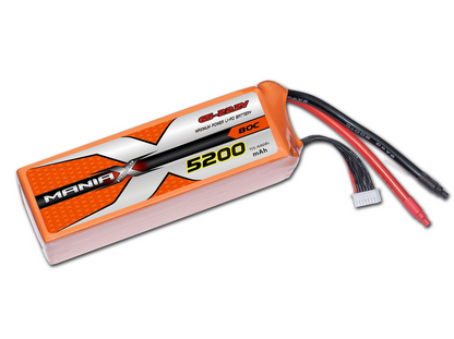 ManiaX 6S 5200mAh 80C 22.2V Lipo Battery