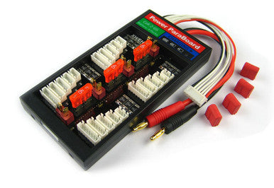 HIGH CURRENT 40A PARALLEL CHARGE BOARD (T-PLUG CONNECTOR) FOR 4 PACKS