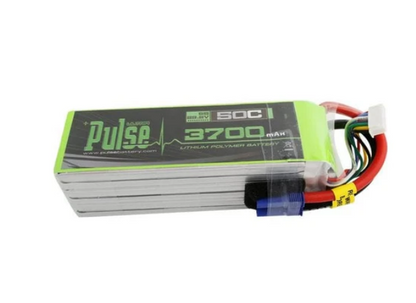 PULSE 3700mAh 6S 22.2V 50C LiPo Battery - EC5 Plug