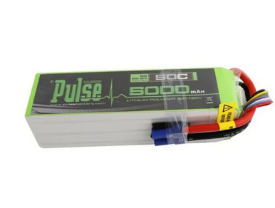 PULSE 5000mAh 6S 22.2V 50C LiPo Battery - EC5 Plug