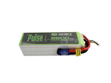 PULSE 5500mAh 50C 22.2V 6S LiPo Battery - EC5 Connector