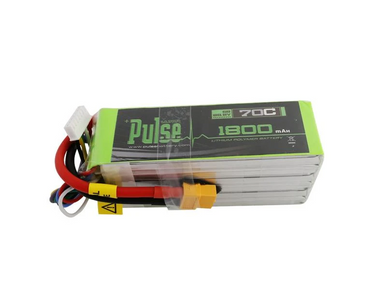 PULSE 1800mAh 70C 22.2V 6S LiPo Battery - XT60 Connector