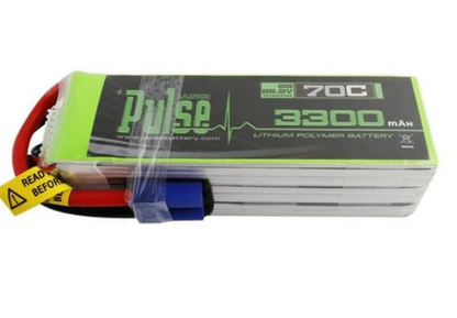 PULSE 3300mAh 6S 22.2V 70C LiPo Battery - EC5 Plug