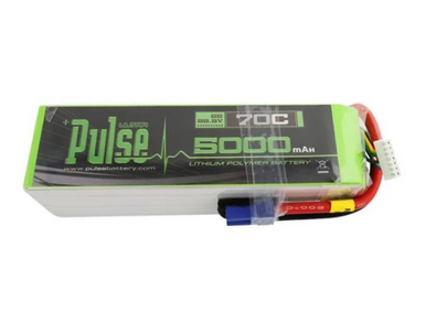 PULSE 5000mAh 6S 22.2V 70C LiPo Battery - EC5 Plug