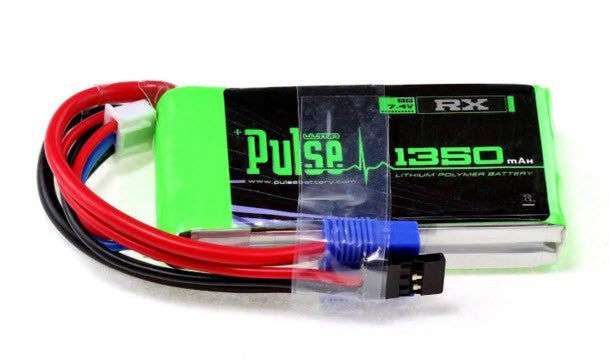 PULSE 1350mAh 2S 7.4V 15C - Receiver Battery - LiPo Battery