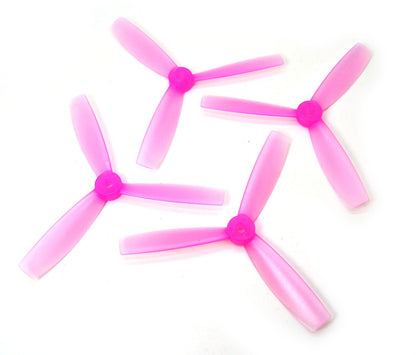 RACEKRAFT 5045 TRI-BLADE BULLNOSE PROPS - CLEAR PINK