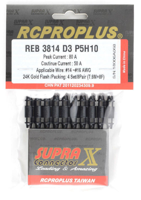 Supra X D3 Battery Connectors 4 Set 14-16AWG REB3814 D3 P5H10