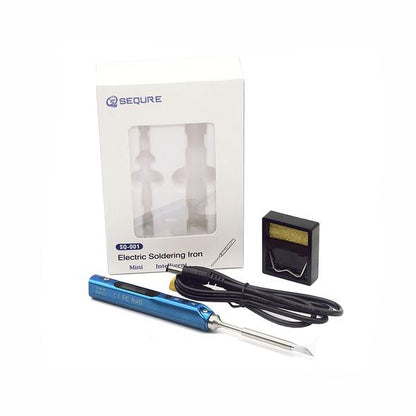 SEQURE SQ-001 Mini Soldering Iron - 65W Digital OLED Programmable Portable BLUE