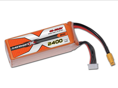 ManiaX 6S 2400mAh 80C 22.2V Lipo Battery - Goblin Raw 420