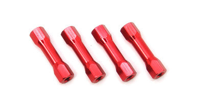 M3x25 Aluminum Hex Step Standoff Set 1 (4 pcs) - Red