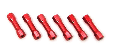 M3x25 Aluminum Hex Step Standoff Set 2 (6 pcs) - Red