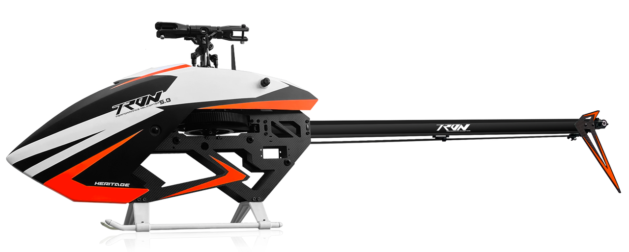 Tron 5.8 HERITAGE Helicopter Kit (White Neon Orange)