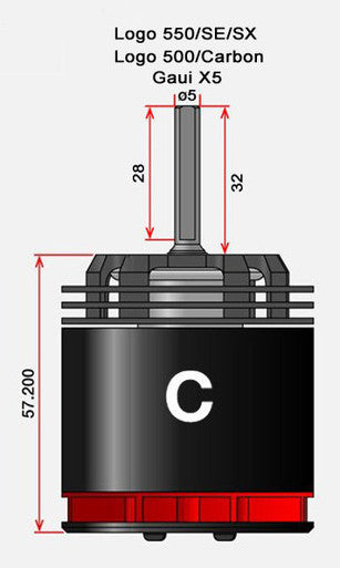 Xnova Motor Shaft 4025 Type C