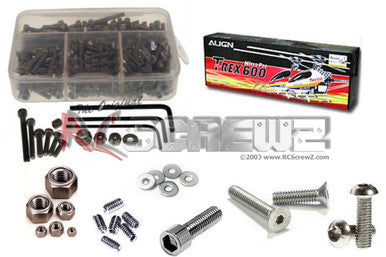 Align TRex 600 Nitro Series Stainless Steel Screw Kit
