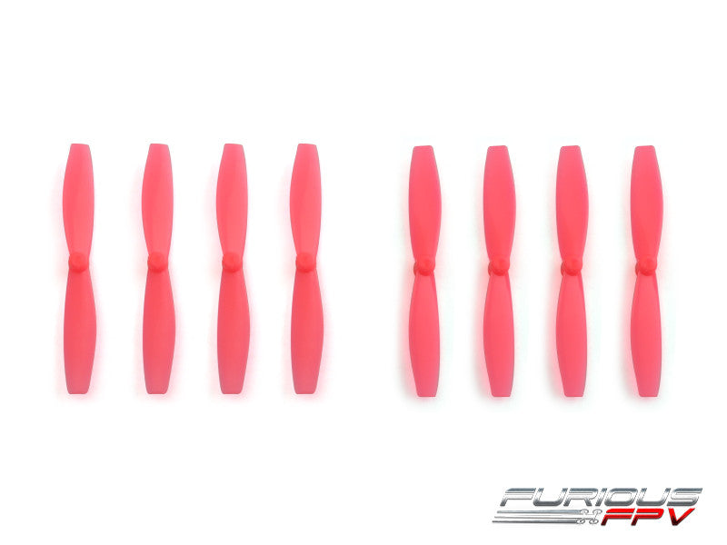 FuriousFPV High Performance 66mm Plastic Propellers (Deep pink, 4CW & 4CCW)