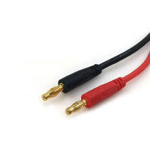 4mm gold plated banana (bullet) connectors w/ 20cm 12awg wires