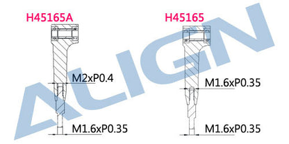 450DFC Main rotor grip arm integrated control link set H45165A