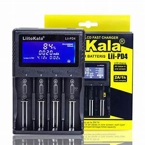 LiitoKala Lii-PD4 LCD Display Smart Universal Battery Charger with USB Output for Rechargeable Batteries Ni-MH/Ni-Cd/A/AA/AAA /SC/Li-ion/IMR/LiFePO4