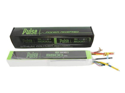 Pulse 5500mah 50C 44.4V 12S LiPo Battery - No Connector