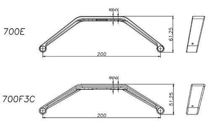 700 F3C Landing Skid H70060 - Trex 700E/F3C