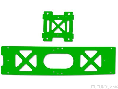 FUSUNO Painted Neon Green Fiberglass Bottom Frame Trex 700E - FUF-121