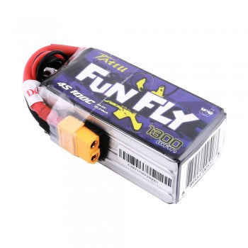 Tattu FunFly 1300mAh 4S 100C Lipo Battery (XT60 Plug)