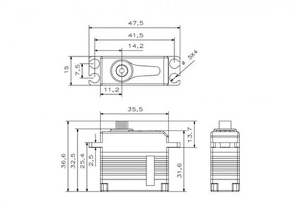 KST X15-755X Mini Tail Servo