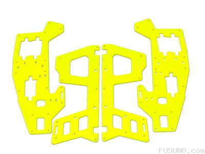 Fusuno Painted Neon Yellow Fiberglass Frame Set - Trex 450 Sport